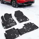 for Honda CRV 2017-2022 (Hybrid & Gasoline) XPE Floor Mats, All Weather Black Tech Carpets for CR-V 2022 2021 2020 2019 2018 2017, Custom Fit 3PCS Car Accessories for CR V 5th Gen EX LX Touring