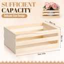 Cinnvoice 12 Pcs 9.5'' 250th Anniversary Small Wooden Crate for Storage 4th of July Unfinished Wood Crate Bulk Rustic Decorative Display Box Natural Bin Closet Organized for Kitchen Office Home