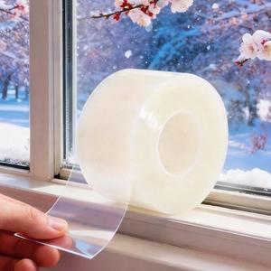 Sunroda Window Sealing Tape Weather Stripping Tape 2 Inch x 35 Yards Residue Free Clear Window Insulation for Shower Glass Gaps and Doors Seal Windproof Tape (2 Inch x 35 Yards)
