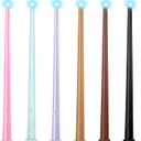 Skylety 6 Pieces Light Up Witch Fairy Magic Wand Light and Sound Wizard Toy Wands Illuminating Birthday Party Costume Accessory for Halloween Cosplay Masquerade(Multicolored)