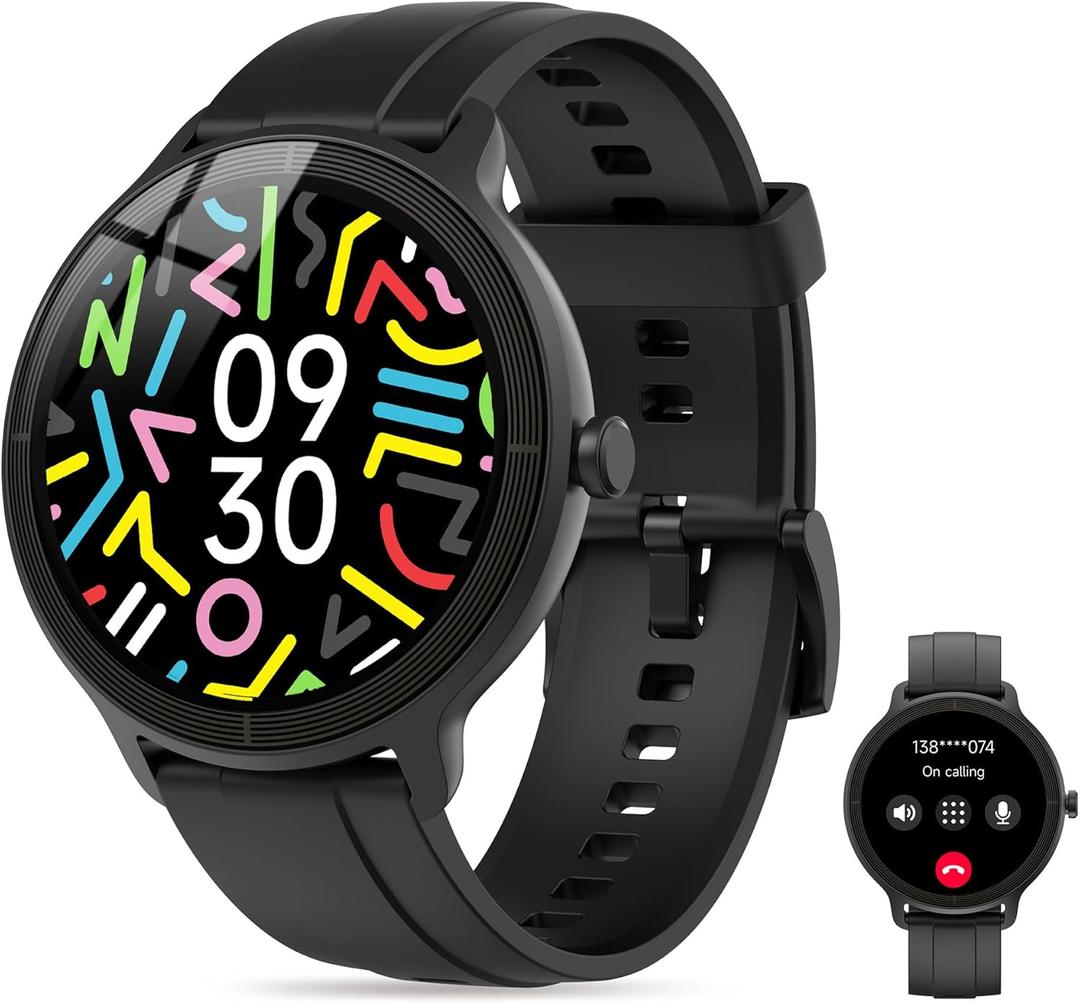 Smart Watch for Women with Bluetooth Calls & AI Voice Assistant, 1.27" HD Fitness Tracker with Sleep Monitor, 100+ Sports Modes, IP69 Waterproof, Android & iOS (Black)