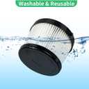 4 Pack DCV5011H HEPA Filter Compatible with DEWALT DCV501HB Cordless Handheld Vacuum, with 8 Foam Sleeve Filters & 1 Brush