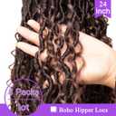 ZRQ 8 Packs Ombre Goddess Locs Crochet Hair 24 Inch Boho Faux Locs Croceht Braids, Ombre Boho Faux Locs Pre Looped Bohemian Locs Crochet Soft Locs With Curly Ends Hair Extension T30#