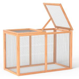 GOJOOASIS 40" Chicken Run Outdoor Wooden Chicken Coop Hen House Poultry Cage w/Wire Fence Indoor and Outdoor Use (B)
