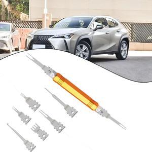 Terminal Removal Tool Kit, 8 PCS Electrical Pin Extractor Tool Double Head Detachable Terminal Release Tool for Metri,AMP,Molex Connector Automotive Repair Terminal Removal Tool