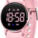 BEN NEVIS Kids Watch for Boys Girls Waterproof Digital Watch for Kids with Pedometer, Vibration Alarm Clock, Stopwatch, Calendar, No App for Ages 5-18, Pink