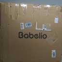 Babelio Baby Gate Extra Wide, Auto Close Dog Gate Pet Gate for House Stairs Doorways Fireplace (White, 104" Wide Gate - 5 Panels)