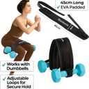 Hip Thrust Belt for Dumbbells, Kettlebells & Barbells  Adjustable Anti-Slip Exercise Belt for Glute, Waist & Core Training  EVA Fitness Belt for Home & Gym Workouts