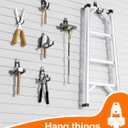 QcoQce 12 Pack Garage Hooks Heavy Duty, Wall Mount Utility Hooks with Extension Cord Straps, Anti-Slip Coating for Bike, Ladder, Hose, Garage Organization, Includes Screws (Black)