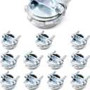 QWORK Cable Connector, 16 Pieces 1/2" Clamp Type Cable Connectors, Steel Connector for Metallic Conduit Protect Cables