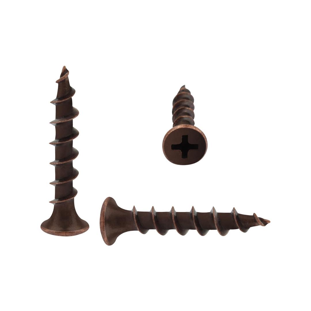 Wood Screw 1-Inch Flat Phillips 0.31" Diameter Antique Bronze,Used for RV Conversion(1 Pack of 200)