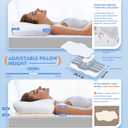 Osteo Cervical Pillow for Neck Pain Relief, Hollow Design Odorless Memory Foam Pillows with Cooling Case, Adjustable Orthopedic Bed Pillow for Sleeping, Support for Side Back Sleepers