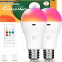 Neporal MagicGlow Rechargeable Light Bulb with Memory Mode, Remote & Touch Control  Dimmable A19 Battery Operated Bulb for Indoor Wall Sconce, Nursery, Bedroom, Kitchen