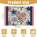 4th of July Placemats Set of 6, American Star Linen Place Mat Washable Stain Resistant Table Mats for Farmhouse Kitchen Dining Holiday Party Wedding Decor 12x18 Inch