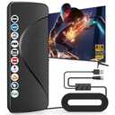 2025 Upgraded TV Antenna for Smart TV, 1600+ Miles Range, Indoor/Outdoor Digital Antenna for Local Channels, HD 4K Support, Amplified Signal Booster, Clear Reception for 1080p 4K TVs