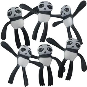 ArtCreativity Bendable Panda Toys, Set of 6, Flexible Figures, Stress Relief Fidget Toys for Kids, Fun Birthday Party Favors, Goodie Bag Fillers for Boys and Girls