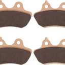 LOCOPOW Sintered Brake Pads Front and Rear for Harley Davidson Softail, Heritage Classic, Fat Boy, Dyna Electra Glide,Sportster XLH883R/2000 2001 2002 2003 2004 2005 2006 2007