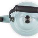 Le Creuset Enamel On Steel Demi Tea Kettle with Metal Finishes, 1.25 qt., Sea Salt