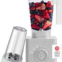 Chefman Obliterator 48 oz Countertop Blender for Smoothies, 1380W Motor to Crush Ice, Nuts, and Frozen Fruit with Stainless Steel Blade, Auto Blend Function, Includes 20 oz Travel Jar - Concrete