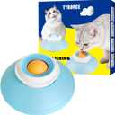 Slow Feeder cat Bowl, Interactive Licking Bowl for Wet & Liquid Food, Cat Puzzle Feeder, Non-Slip Cat Food Bowl for Slow Eating, Anxiety Relief Cat Slow Feeder Bowl Yellow Ball