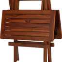 Bare Decor Ravinia Folding Teak Small Table, Oiled Finish Brown 

19.5" L x 19.5" W x 19.75" H