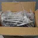 VEVOR Garden Hose Metal 100FT – Heavy Duty Stainless Steel Water Hose, Flexible, No Kink & Tangle, Puncture Resistant & Rust Proof, Lightweight w/ 10-Function Spray Nozzle for Yard, Outdoor, Gardening