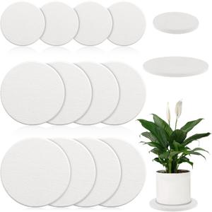 12Pack Diatomaceous Earth Coaster 4/6/8inch Diatomite Plant Saucer Stone Plant Sourcer Instant Dry Water Absorbent Diatomite Tray Water Absorbent Plant Coasters Absorbent Pad Diatomaceous Earth Mat