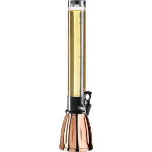 OGGI Beer Tower 3L/100oz - Beverage Dispenser with Spigot & Ice Tube, Margarita Tower, Mimosa Tower, Perfect Drink Dispensers for Parties, Drink Tower, Holds 6 Pints of Beer - Copper (Stainless Steel)