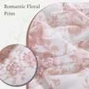 BLOOMHAVEN Queen Comforter Set -7 Pieces Pink Floral Comforter Set for All Seasons, Bed in a Bag Queen with Botanical Flowers Comforter, Sheets, Pillowcases & Shams