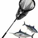 Stainless Steel Heavy-Duty Landing Net - Ultra-Strong, Rustproof & Durable for Freshwater/Saltwater/Tournament Fishing | Must-Have Gear for Anglers