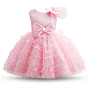 HNXDYY Baby Girl Tulle Dress Baby Birthday Party Dress Tutu Dresses for Toddler Girls (2-3T, 064 Pink-c)