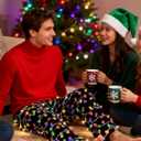 Soophiea Mens Christmas Halloween Pajama Pants Sleep Bottoms Pj Pants with Pockets (Black)