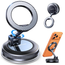 Coolpow【Newest Vacuum Magnetic Phone Holder for Car Phone Holder Mount【Movable Vacuum Suction】 Magsafe Car Mount Cell Phone Holders for Your Car Accessories Interior for Women Men for iPhone 17 16 15