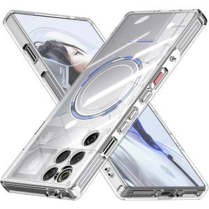 Foluu Slim Fit Case for ZTE Nubia Red Magic 11 Pro/11 Pro+, Hard PC Back & Soft TPU Bumper Protective Shockproof Scratch Resistant Case for Red Magic 11 Pro 2025 (Clear)