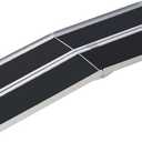 5FT Portable Wheelchair Ramp, Non-Skid Aluminum Handicap Ramps with Handle, 600 LBS Capacity Door Threshold Ramps for Home Steps, Stairs,car,Doorways, Curbs, Cart (5FT(Using Height 5-15"))