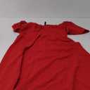PRETTYGARDEN 2025 Summer Dress for Women Casual Short Sleeve Bow Tie V Neck Ruffle Midi Flowy Dresses (Medium, Red)