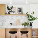 STICKGOO 20 Sheets Peel and Stick Backsplash Tile, Stick on Backsplash for Kitchen and Bathroom, White Marble Look PVC Mixed Metal Silver Self Adhesive Wall Tiles