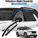 Pathfinder Rain Guards - Window Visors for Nissan Pathfinder 2022-2026, Out-Channel Side Window Rain Guards for Pathfinder Accessories, 4PCS, Black, Car Accessories