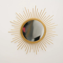 Gold Sunburst Mirror for Wall - Metal Room Decor & Home Decor, Boho Mirror Gifts for Women & Moms (Small, Sun)