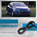 Engine Serpentine Drive Belt Compatible with Honda Accord 2008 2009 2010 2011 2012 L4 2.4L Gas DOHC- Accessories V-Ribbed Belt 56992R40A01 7PK1831