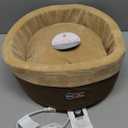 K&H Pet Products Thermo-Kitty Bed Heated Cat Beds for Indoor Cats & Dogs, Calming Warming Pillow Pet Bed, Machine Washable, Removable Heater, Safety Listed - Small 16" Round Mocha/Tan