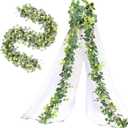 Faux Eucalyptus Garland Plant,Wedding Floral Swag,4Pack Artificial Vines Leaves Greenery Garland for Wedding Backdrop Arch Wall Decor,6 Feet/pcs UV Protected Indoor Outdoo