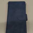 ZZXX for Samsung Galaxy S24 Wallet Case with RFID Blocking Card Slot PU Leather Zipper Flip Folio with Strap Kickstand Protective Cover for Samsung Galaxy S24 Case Wallet(Blue-6.2 inch)