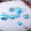 Poen 24 Pcs Christmas Balls Ornaments 3 Size Satin Silk Xmas Hanging Ball Decorations Luxury Shatterproof Christmas Tree Decor for Xmas Holiday Wedding Party Decoration(Teal)