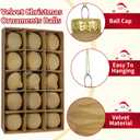 45 Pcs 3.15 Inch Velvet Christmas Ball Ornaments and Velvet Wreath Bow, 15 Flocked Christmas Tree Hanging Ball 30 Vintage Velvet Ribbon Bows, Xmas Decor Holiday Party Supplies (Khaki, 3.15 inches)