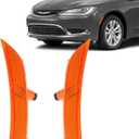 JOLONG Front Side Marker Bumper Reflector Lights for Chrysler 200 c 2015-2018 (LH+RH Replacement for OE Number 68206449AA, 68206450AA, CH2551131, CH2550131