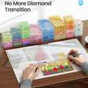 ARTDOT 60-Piece Diamond Art Storage Trays Kits for Adults with Lids, 2-in-1 Stackable Diamond Painting Accessories and Tools