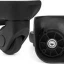 Ech.Apr 2-Pcs Luggage Wheels Replacement, Double-Row 360 Degree Wheels for DIY Repair, Mute Suitcase Casters for Travel, A137