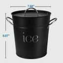 3Qt Black Galvanized Ice Bucket with Lid, Scoop & Handles - Ideal for Cocktails, Parties, BBQs, Wine & Champagne. Double-Layer Insulated Outer & Galvanized Inner Layer, Perfect for Home & Outdoor Use