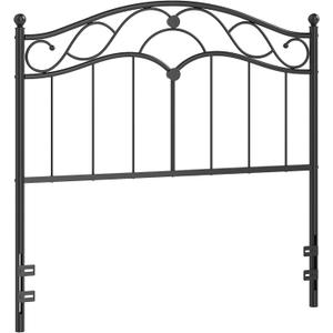 Merronix Full Size Adjustable Metal Headboard Only, Black | Vintage style for bed frame, Sturdy and stable, easy assembly, Adjustable height for bedroom